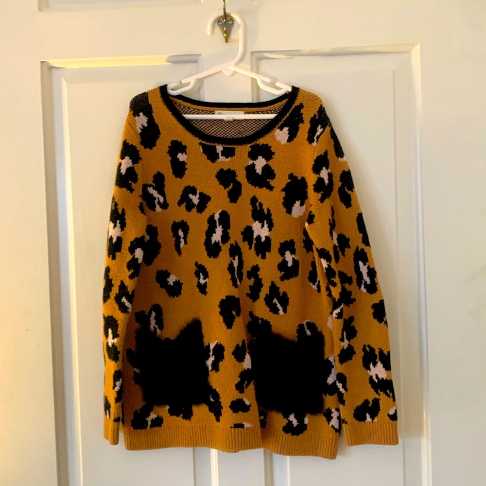 Tucker and Tate leopard print sweater.  Size 8.